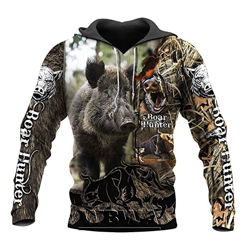 Roneberg Sweat à capuche pour homme - Sweat à capuche pour homme - Sweat à capuche pour homme - Sweat à capuche pour homme - Impression 3D - Sweat à capuche, Marron 2, XL Cover