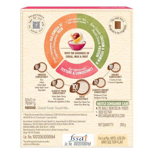 Image of CERELAC Baby Food Multigrain & Fruits No Refined Sugar 12 Months+ 300g