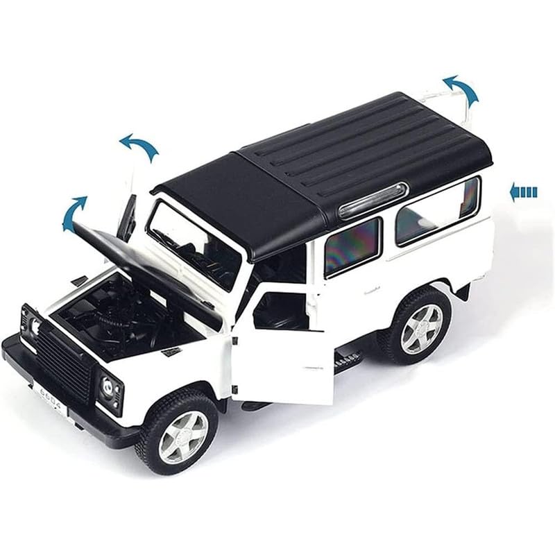 Image of Play Boy 1:32 Lr Difender Model Diecast Metal Alloy Pullback Toy Vehicle with Openable Doors Light and Music Car for Kids (Multicolor)