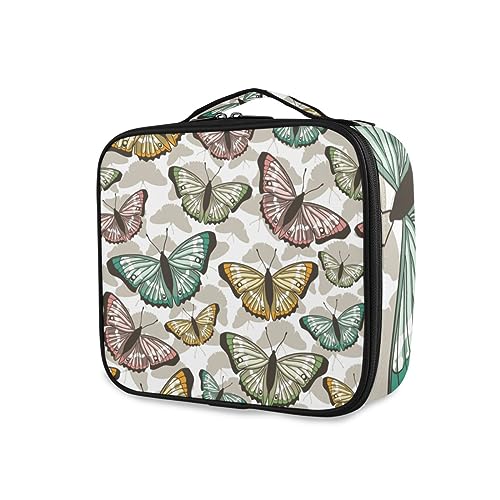Trousse de maquillage papillons colorés idéale pour vos retouches maquillage en voyage