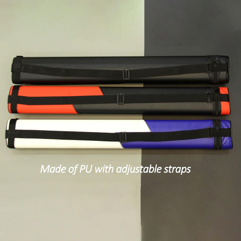 Funda para Taco de Billar,Estuche de Transporte para Palos de Billar,Estuche Profesional para Palos de Billar de 1/2 con Correa para el Hombro,2 Agujeros / 4 Agujeros (2 Estilos)