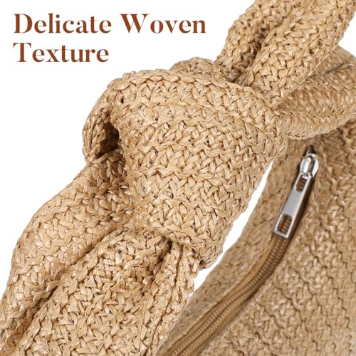 Bolso tote tejido con asa para mujer, estilo verano miniatura 7