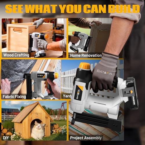 20V 2-in-1 Cordless Brad Nailer Stapler