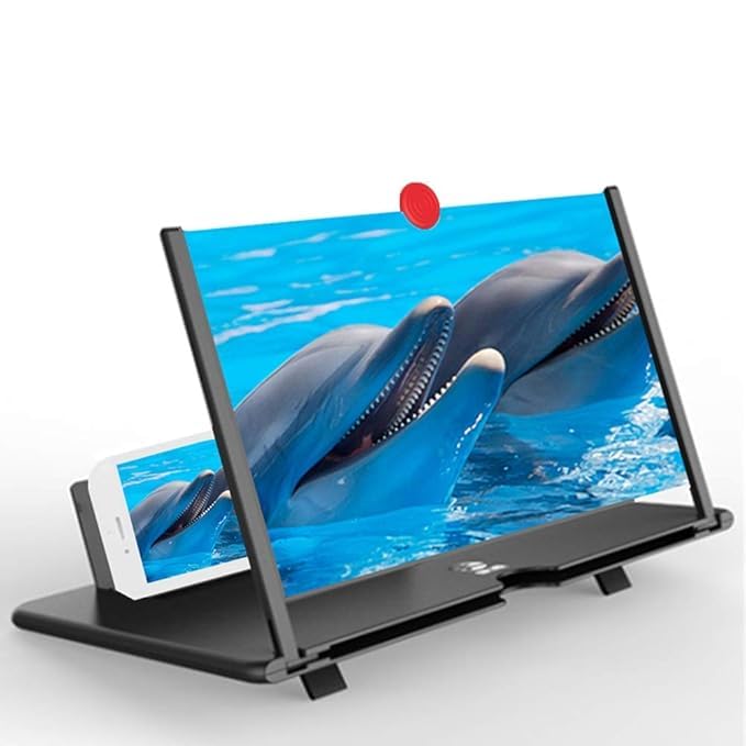 3D HD Mobile Phone Enlarger Magnifying Amplifier Projector for Movies Videos and Gaming, Foldable Phone Stand Support All Phones-image-44