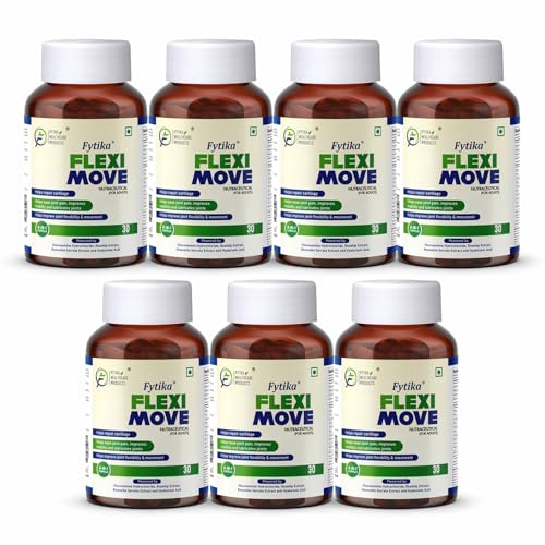 Image of Fytika Flexi Move Joint Support Tablets 210 Count Pack of 7 | Glucosamine Rosehip Boswellia Serrata for Cartilage Repair, Joint Pain Relief, Flexibility, & Mobility Bone Support Men & Women
