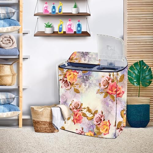 Image of Washing Machine Cover Compatible for LG Semi-Automatic 7KG (P7010NBAW) (Gold)