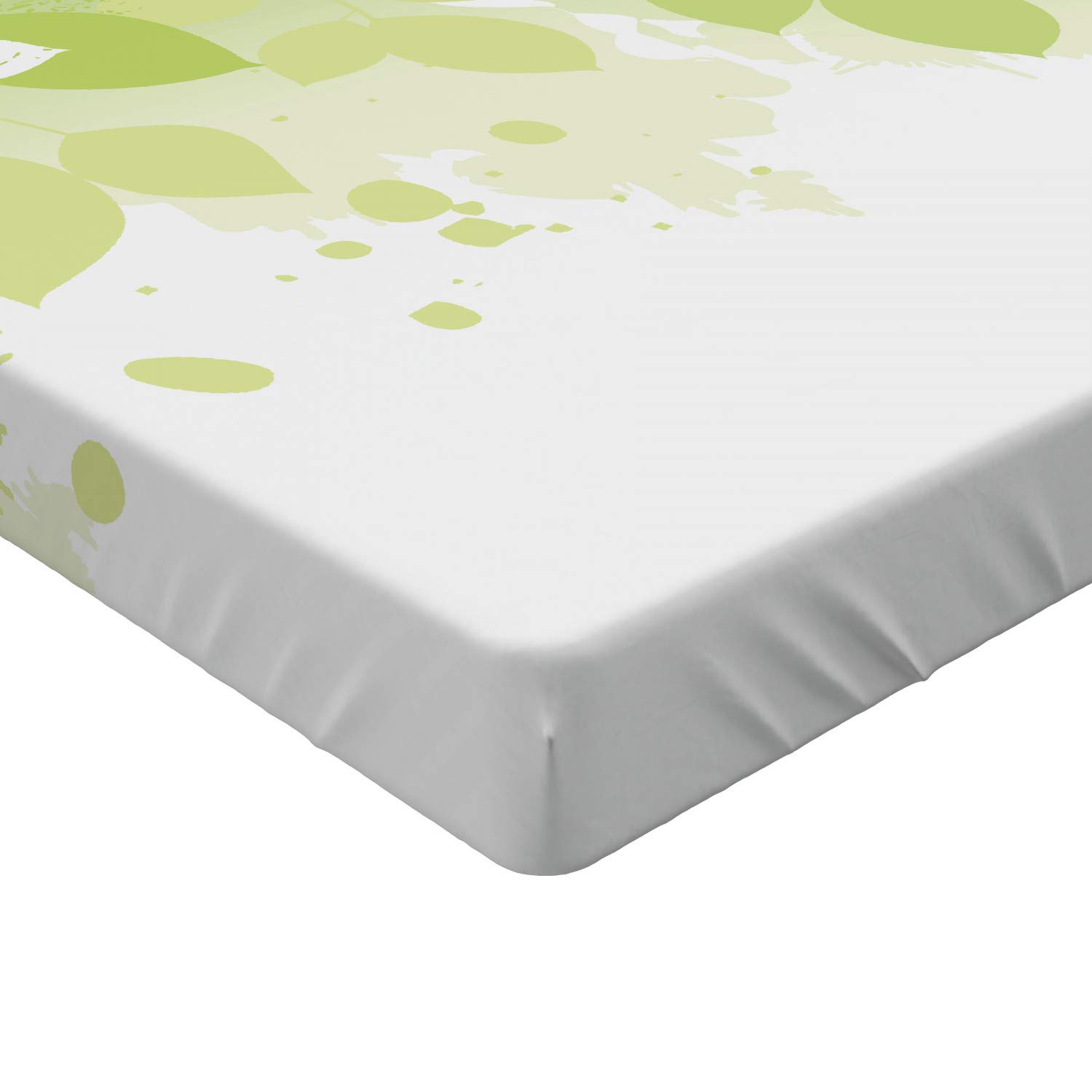 Lenzuolo Con Angoli 90x200 Cm – Motivo Foglie Botanico, Verde E Bianco, Morbida Microfibra Con Tasca Elastica (Fino A 40 Cm) - 2