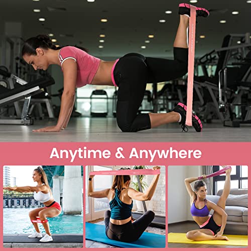 Wikday Resistance Bands For Working Out Exercise Loop Bands Workout Bands Set For Men Women Body Stretching, Crossfit Training, Home Workout, Physical Therapy, Booty Legs, Set Of 5 (Pink) #TOP6