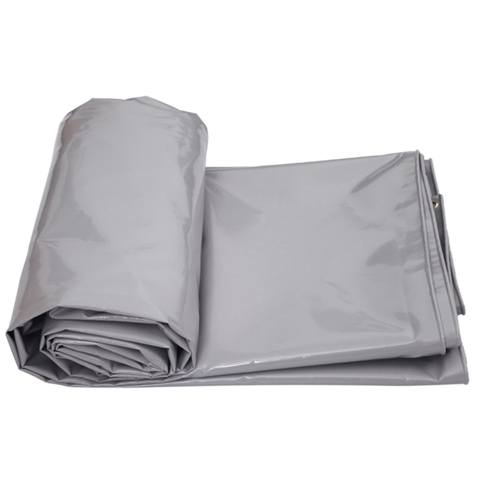5x5m Tarpaulin Waterproof Heavy Duty 450g/m² pvc tent Tarp Outdoor UV-Anti Waterproof Tarpaulin for Camping Ground Sheet Garden Furniture Chicken Run Cover(Grey)