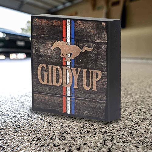 Panneau GIDDY UP MUSTANG en bois pour une atmosphère authentique - 5