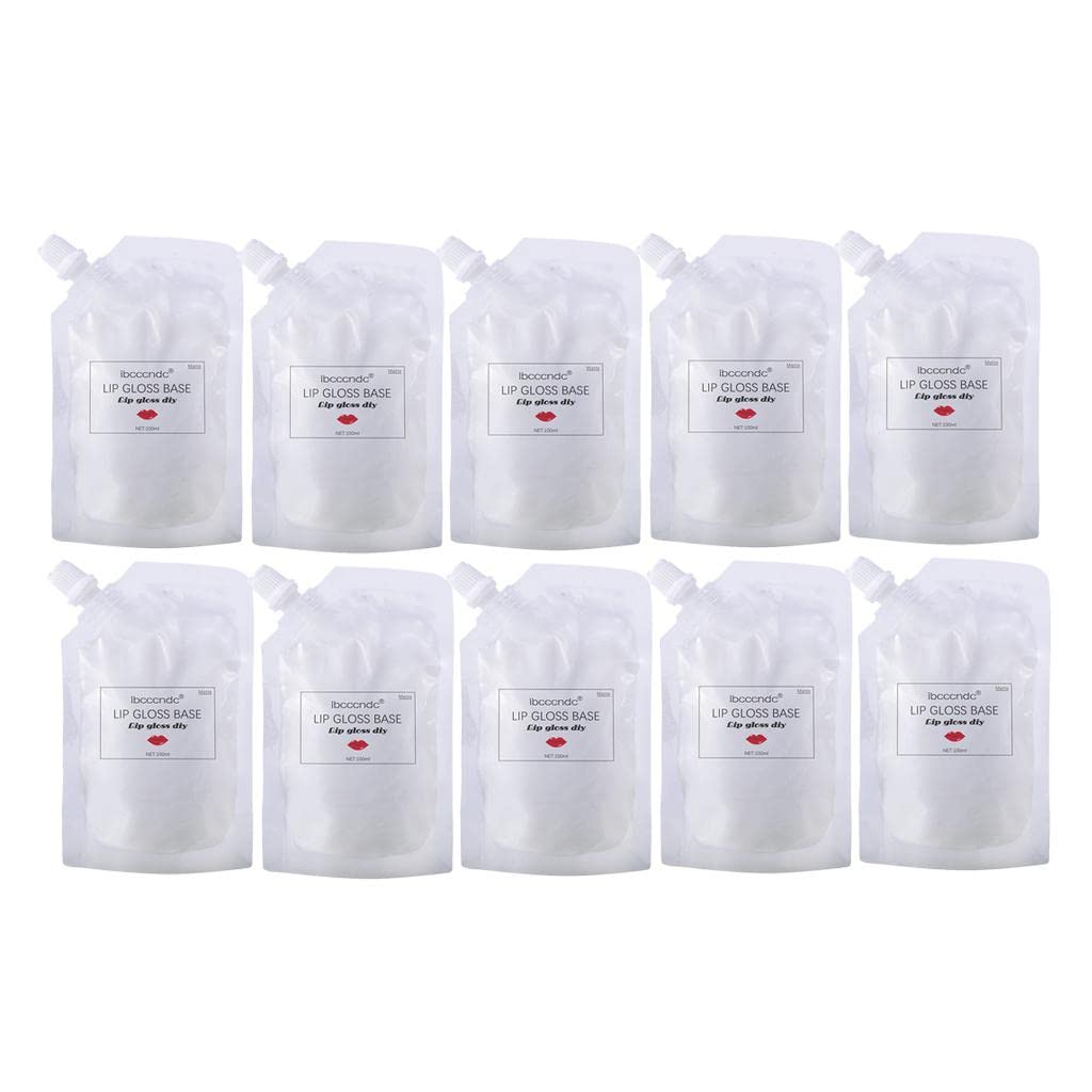 Xiaojikuaipao Moisturizing DIY Lip Gloss Base 10 Bags 3 4oz Cheap Bulk Non-Stick Lipstick Base for Hydrating and