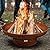 KOL 35" Dia. Heavy-Duty Fire Pit - Pre-Rusted Corten Steel Round Firepit Large Fire Bowl with Stand - Weathering Steel Wood Burning Fireplaces for Outside Backyard Deck Party Bonfire