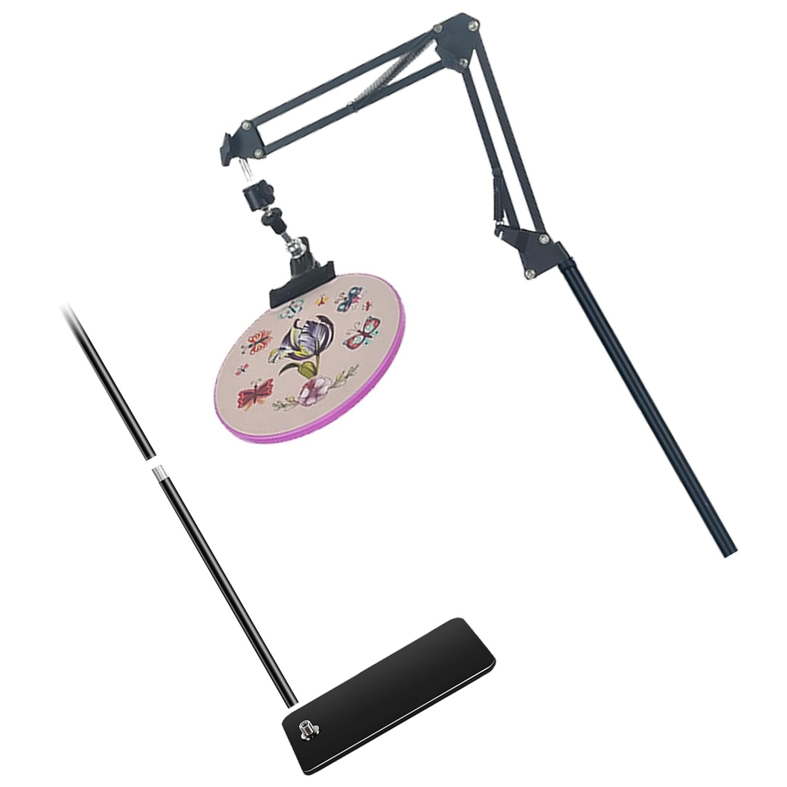Embroidery Floor Stand Embroidery Hoop Stand Frame Stitch Hoop Adjustable Frame Cross Stitch for Cross Craft Lovers