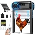 Automatic Chicken Coop Door with HD Camera, WiFi Enabled, Talkback Function, Timer, 5000mAh Battery, APP and Remote Control, Solar Powered Auto Chicken Door Opener with Anti-Trap Sensor
