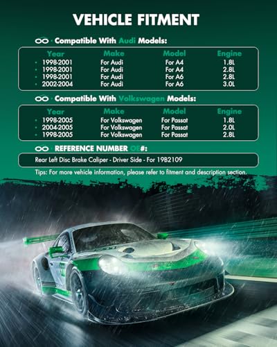 Image of SCITOO - 1PC Rear Left Disc Brake Caliper Assembly For Audi,For Volkswagen