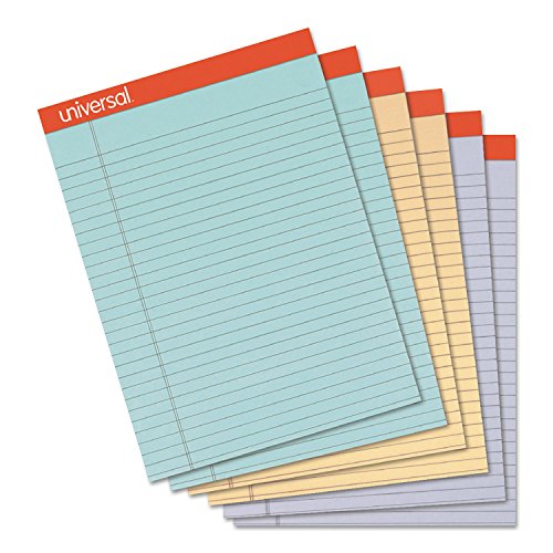 Blocs de notas de rayas de colores con hojas microperforadas de pauta ancha para un rasgado limpio