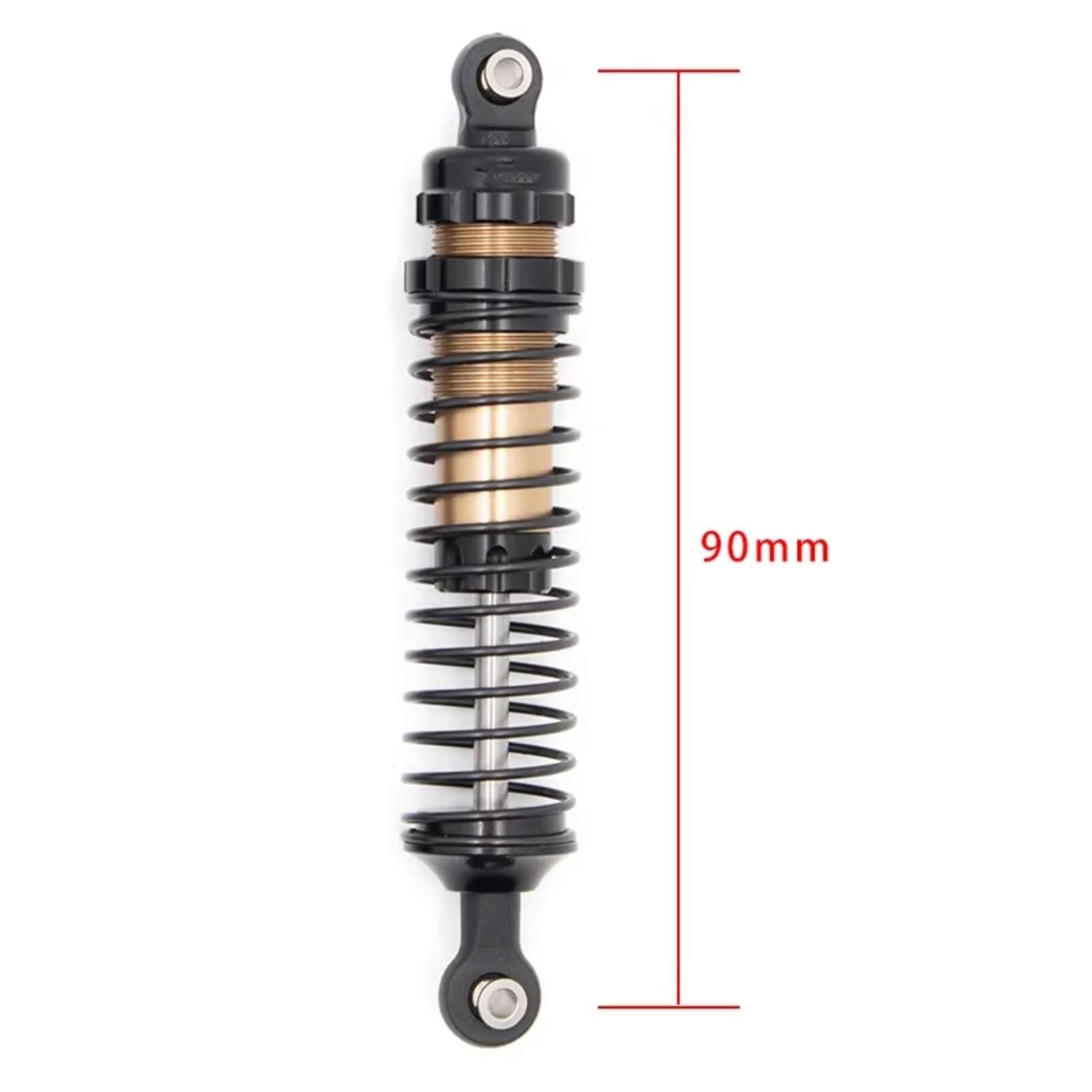 para Scx10 D90 para Rgt EX86100 para Kyx 1/10 1/8 90 Mm Amortiguador Hidráulico Metálico RC Coche A Control Remoto sobre Orugas Amortiguador Ajustable RC