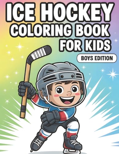 Ice Hockey Coloring Book for Kids: Boys Edition | Fun Sports Activities for Young Athletes | Inspiring Winter Game Art & Creative Gift Idea for Little Fans image 2