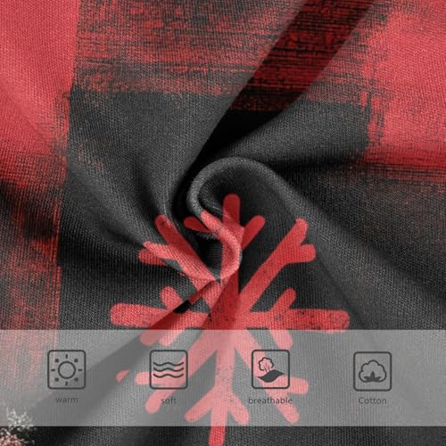 Girls Panties, Christmas Plaid Snowflake Red Black Toddler Panties, Cotton Girls Underwear, 2T–8 Years3