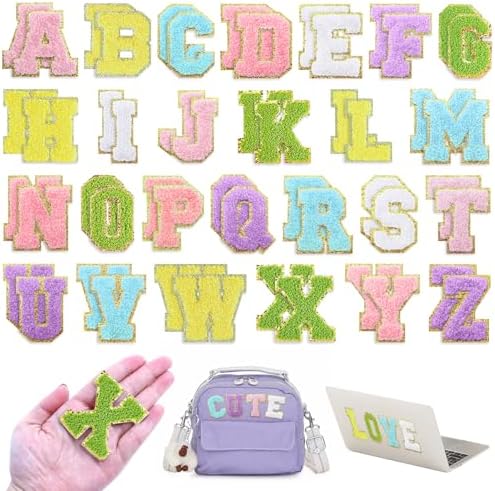 Chenille Iron On Letters Pink - 2.2 Inch Varsity Style Patches