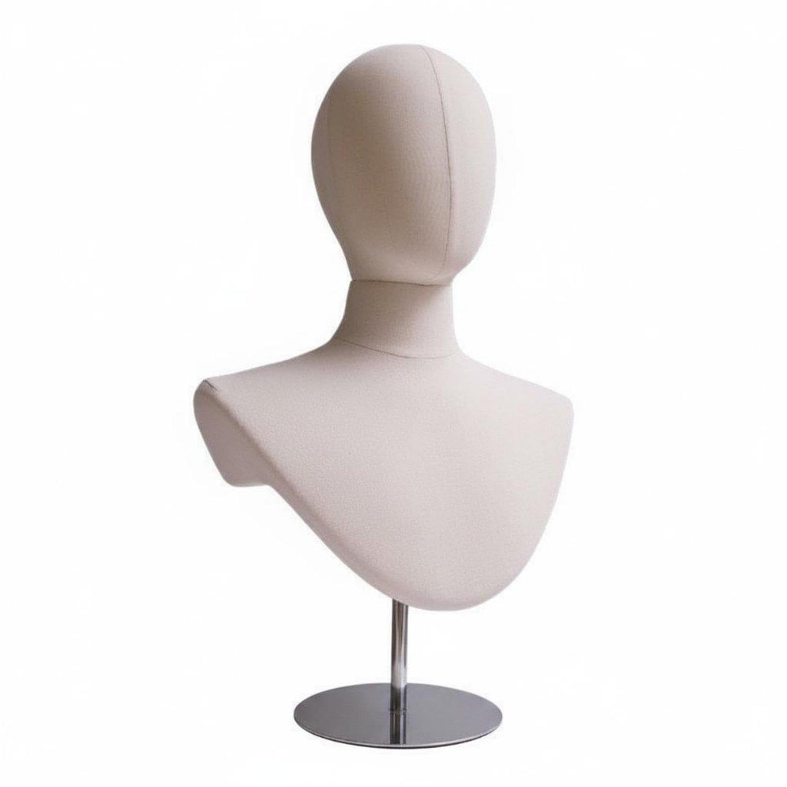 Head and Shoulders Mannequin Adjustable Height Mannequin Head with Shoulders Pin Insertable Hat Bust Stand for Jewelers, Store Window-image-38