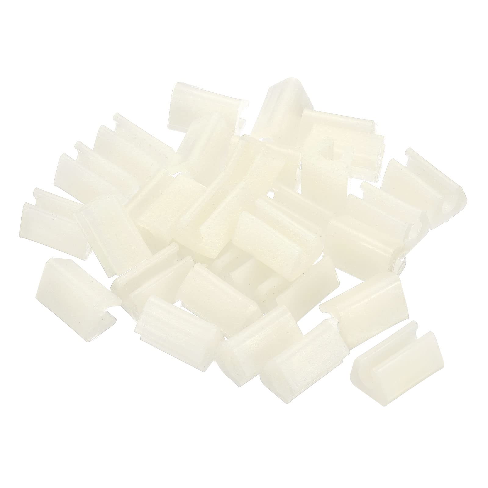 PATIKIL Kitchen Sink Rack Feet, 30 Pack 6mm ID Plastic Sink Protective Replacement Feet Wire Bumpers Protector for Kitchen Sink Grid, White