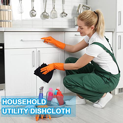 Didaey 72 Pcs Black Microfiber Cleaning Cloths 14" X 14" Cleaning Rags Reusable Wash Rags Microfiber Towels Softer Highly Absorbent Without Lint Streak Cleaning Towels For House Kitchen Car Window #TOP4