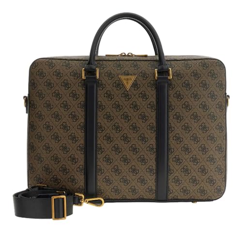 Protégez votre ordinateur avec style grâce au sac GUESS Milano brun café anti-chocs