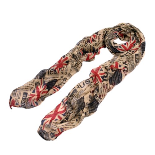 TrendsBlue Vintage British Flag Union Jack Print Fashion Scarf2