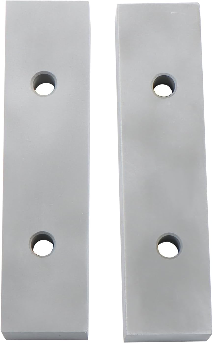 findmall Aluminum Soft Jaws, 8 x 2 x 1.5 Inch, for 6" Vises, Sturdy and Durable, 2 Pieces (1 Set)