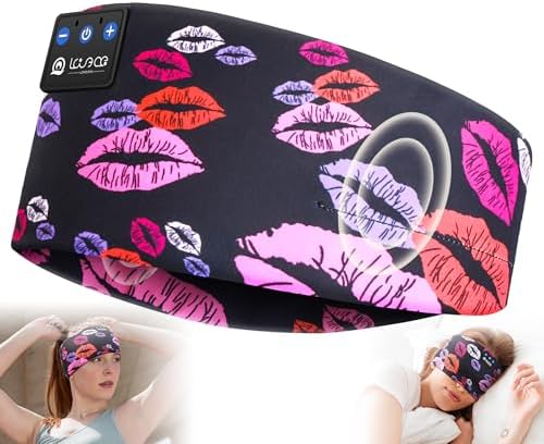 LOVE EYE Sleep Headphones Wireless Headband Headphones Bluetooth 5.4 for Side Sleeper Bluetooth Headband Earphones for tech Gadgets Gifts