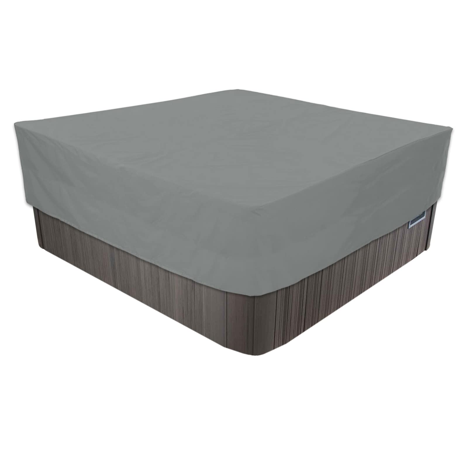 LDIW Universal Hot Tub Cover, Dustproof Waterproof 210D Oxford UV Resistant SPA Cover for Outdoor Garden Patio Furniture Swimming Pool,Gray,239 * 239 * 50CM