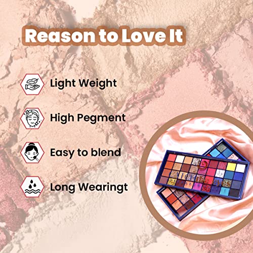Image of MATT LOOK 36 Colors Catch the Eyeshadow Palette with Waterproof, High Pigment Flawless Finish & Long Lasting | Matte Nude Shimmer Eyeshadow Palette | 20.5g | 01