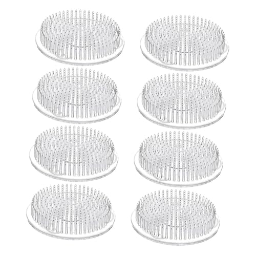 DOITOOL 8Pcs Plastic Floral Arrangement Pin Holder with Suction Cup Stable Flower Fixation Tool for Weddings Home Decor and Easy Flower Display Beginner Friendly and Lightweight