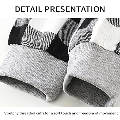 Toddler Kids Boys Girls Flannel Hooded Plaid Shirt Buffalo Plaid Shirts Button Down Jacket Top Outfit Fall Winter Clothes3