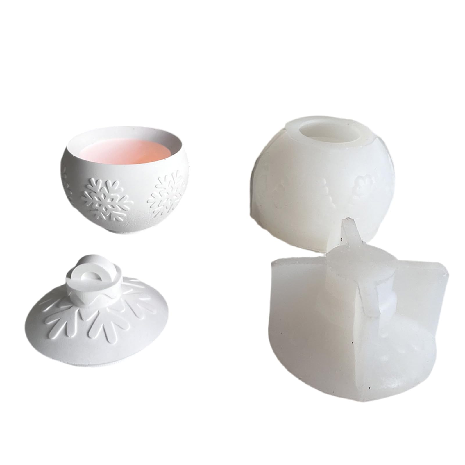 Moule bougeoir flocon de neige en silicone pour fabriquer vos cadeaux