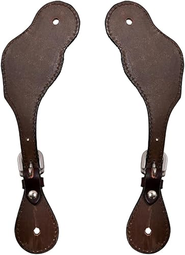 Miniatura 4 de Correas de espuelas de cuero para adultos, estilo occidental, para mujeres, para equitación, carreras de barril, espectáculos y rodeo, para mujeres