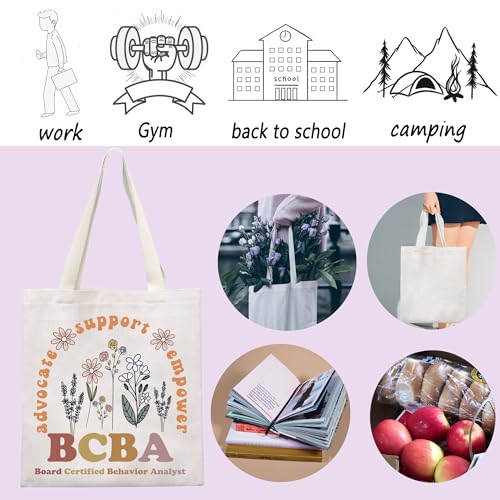 Image of ENSIANTH BCBA Tote Bag - Board Certified Behavior Analyst & Therapist Gift - Special Education Teacher Gift