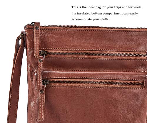 Image of Wise Owl Accessories Real Leather Small Crossbody Handbags & Purses for Women -Premium Crossover Over the Shoulder Bag