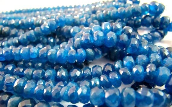 Perles apatite pour DIY création bijoux cordon 13 pouces rondelle bleue
