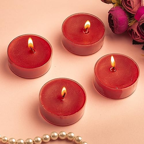 Image of AuraDecor Scented Soy Wax Acrylic Jumbo Tealight Candle, Organic Luxury Aroma, Aromatic /Aromatherapy Votive Candle || Burn Upto 9 Hours (Dark Love, Set of 4 Jumbo Tealight)