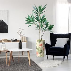 SIGNWIN Artificial Tree in Modern Illustrated Planter, Fake Dracaena Tree Silk Trees for Indoor and Outdoor Home Decoration - 66" Overall Tall (Plant Pot Plus Tree) SIGNWIN Artificial Tree in Modern Illustrated Planter Fake Dracaena Tree Silk Trees for Indoor and Outdoor Home Decoration 66 Overall Tall Plant Pot Plus Tree