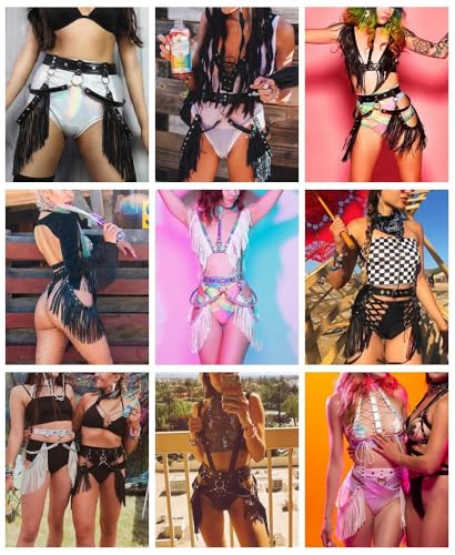 Sexy Leather Waist Belt Tassel Punk Harness Vintage PU Leather Waistband Belt Rocker Dance Performance Costume4