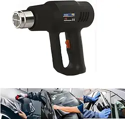 Soprador Térmico Profissional, Pistola de Ar Quente 3800W, Preto, Display Digital, 110V, Para Envelopamento e Remoção de Películas