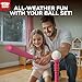 TOY Life T Ball Sets for Kids 3-5, Baseball Set for Toddler Girls, TBall Stand with Ball Launcher and 6 Teeballs, Indoor/Outdoor Sport Toys Gifts for Girls, Pink