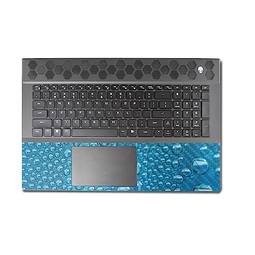 Image of MightySkins Carbon Fiber Skin Compatible with Alienware M18 R1 (2023) Full Wrap Kit - Wavy Drops | Protective, Durable Textured Carbon Fiber Finish | Easy to Apply & Change Styles | Made in The USA