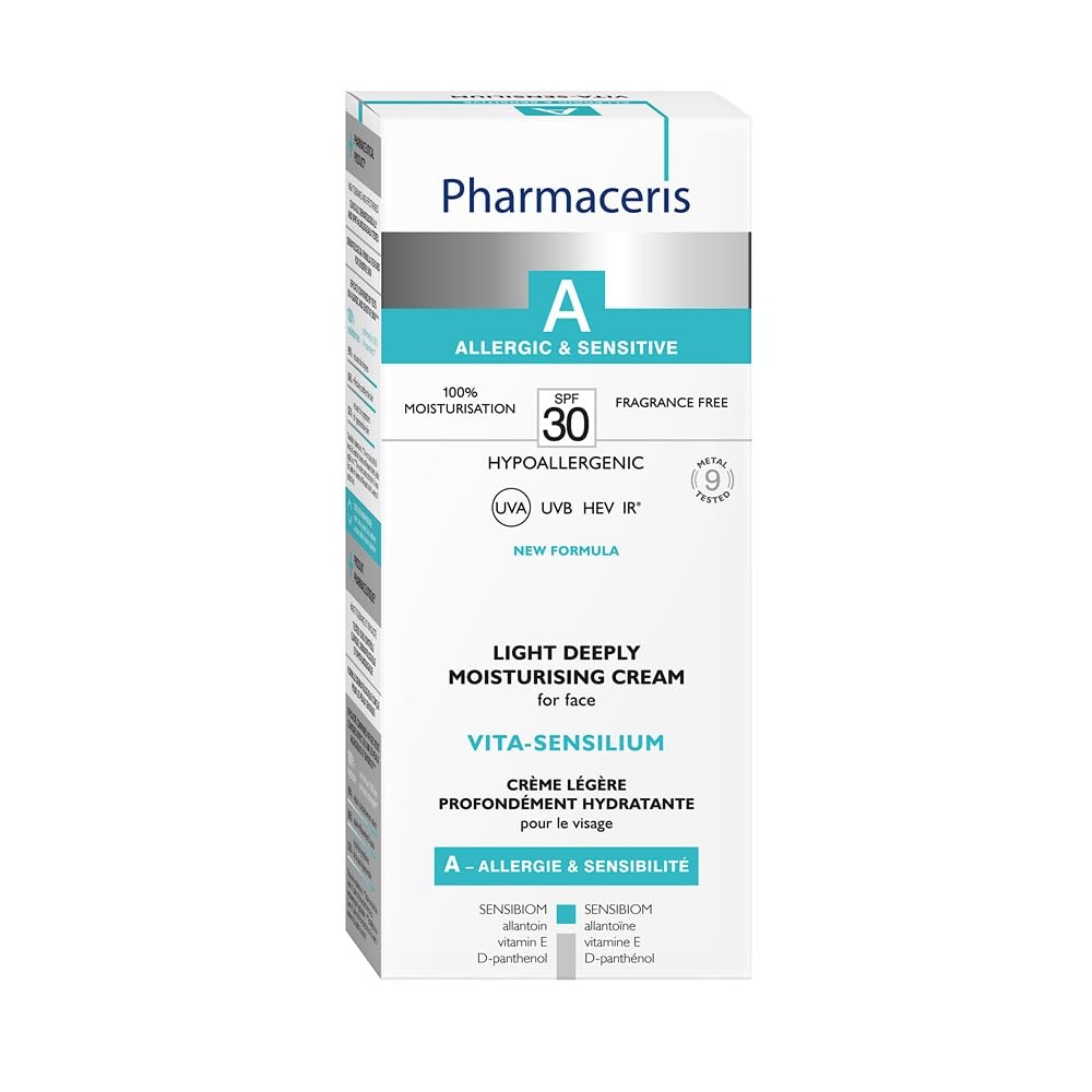 Pharmaceris A Vita-Sensilium, Face Cream SPF 20, Deeply Moisturising Light Cream, Face Moisturiser for Allergic and Sensitive Skin, Soothes Irritations - 50 ml