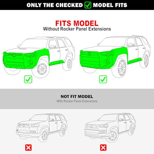 Estribos laterales de acero inoxidable para Toyota 4Runner 2014-2024 miniatura 6