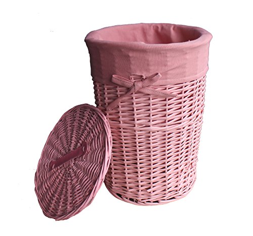 dvier Panier à Linge en Osier Rose D.32 H.46cm 31RaRd-a Cover
