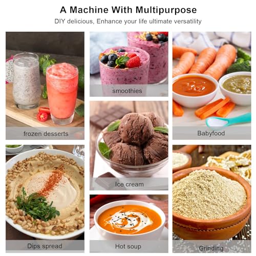 Biolomix Commercial Heavy Duty Professional Blender, Peak 2200W Grade Bar Blender With 2L Container For Shakes, Smoothies, Ice Crushing, Frozen Fruits, Soups, Dry Grinding (A8700) - Image 4